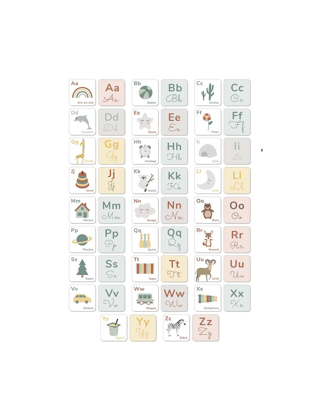 Cartes Alphabet - Lot De 26 Cartes